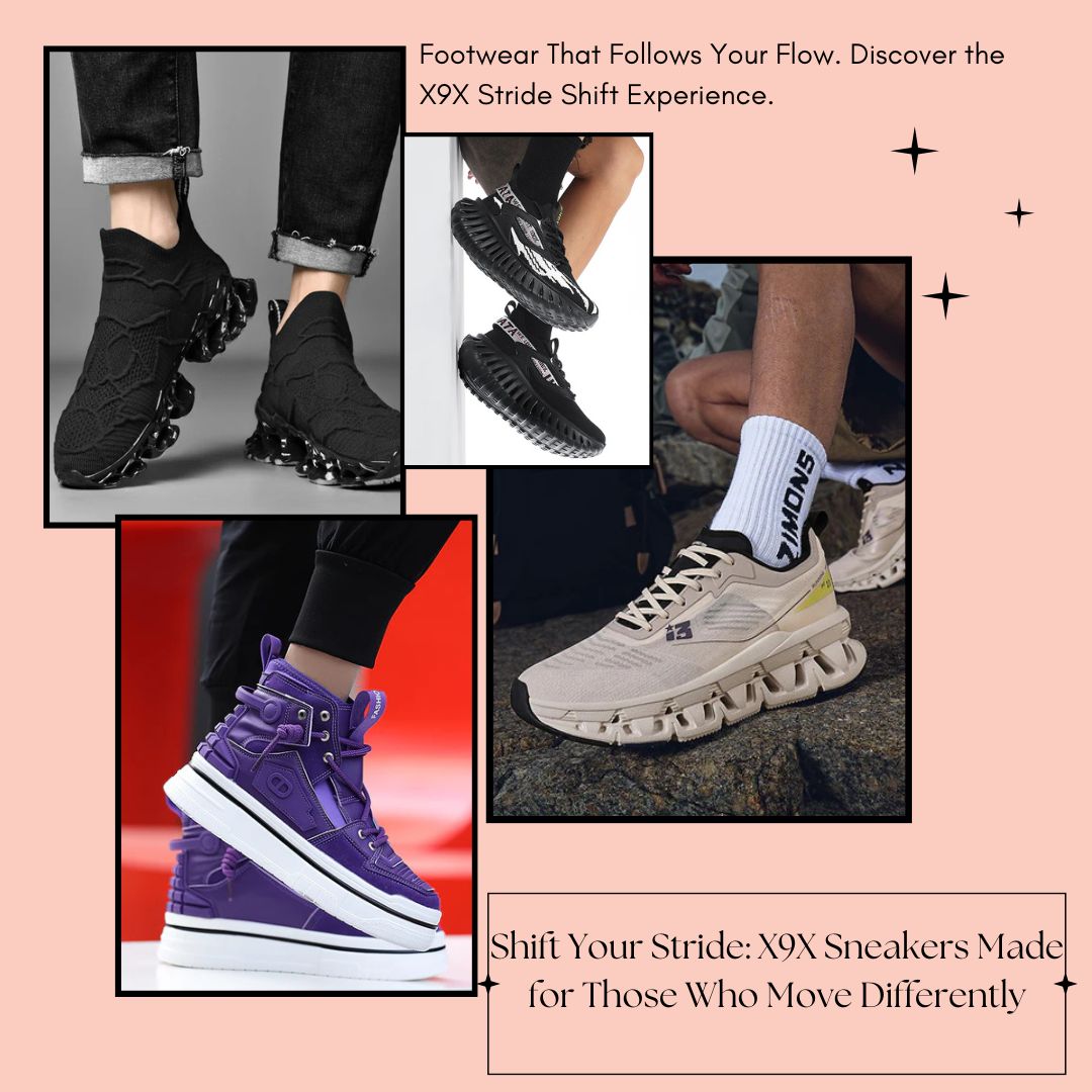 Footwear That Follows Your Flow. Discover the X9X Stride Shift Experience.