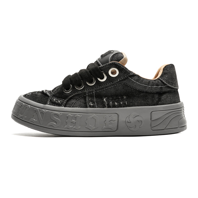 'Quantum Burst' X9X Sneakers in Denim Black/Grey
