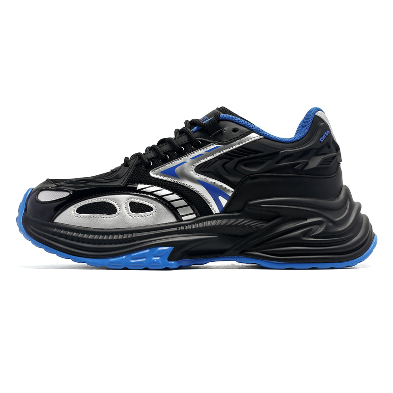 'Doomsday Dynasty' X9X Sneakers in Black/Blue/Silver