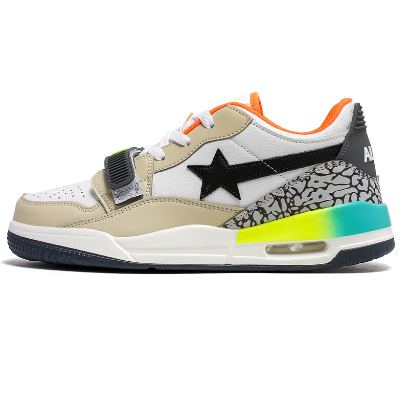 ‘Stride Strong’ X9X Sneakers in White/Beige/Black