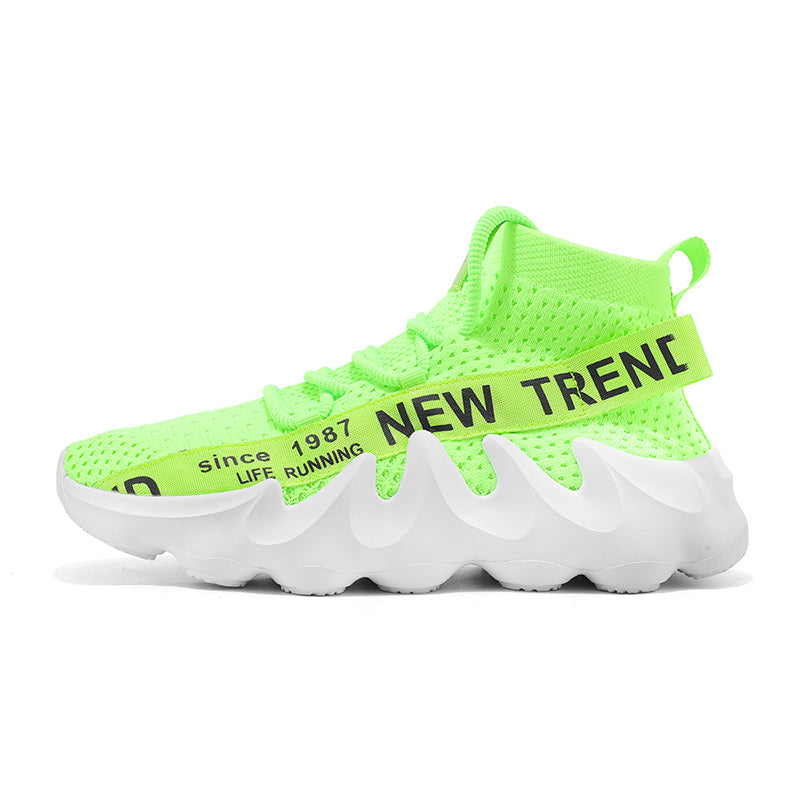 HEBRON 'Trendsetter' X9X Sneakers in Neon Green