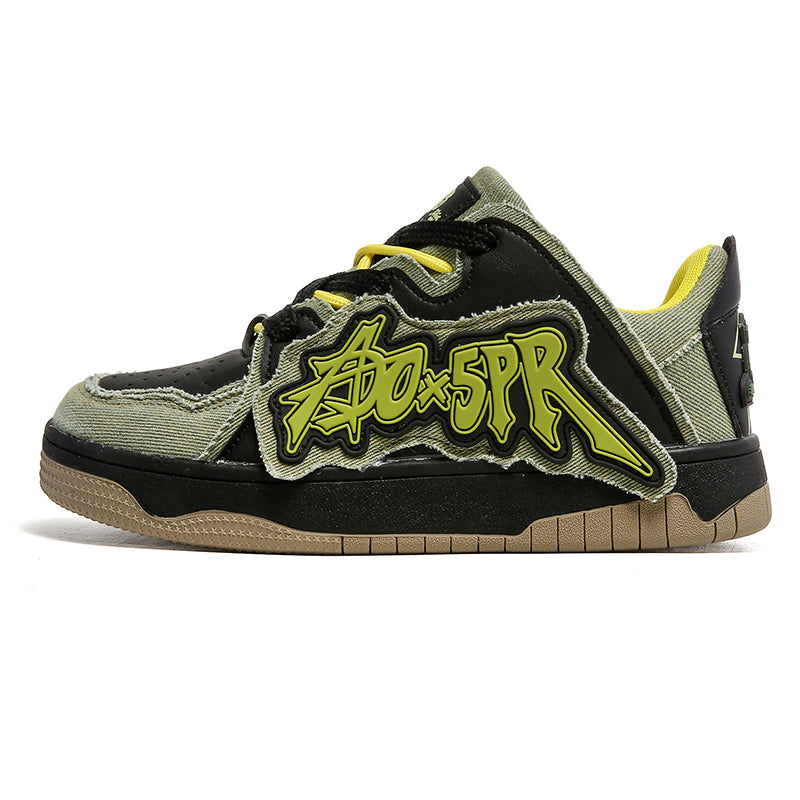 'Neo-Stride' X9X Sneakers in Black/Green