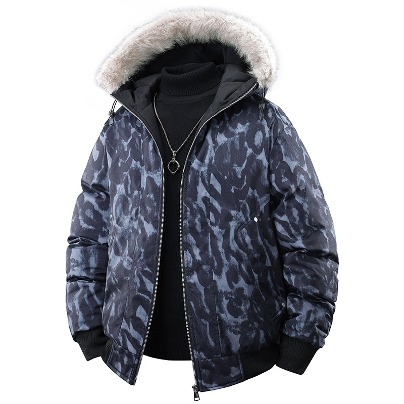MLB Z701 Puffer Jacket in Navy Camo