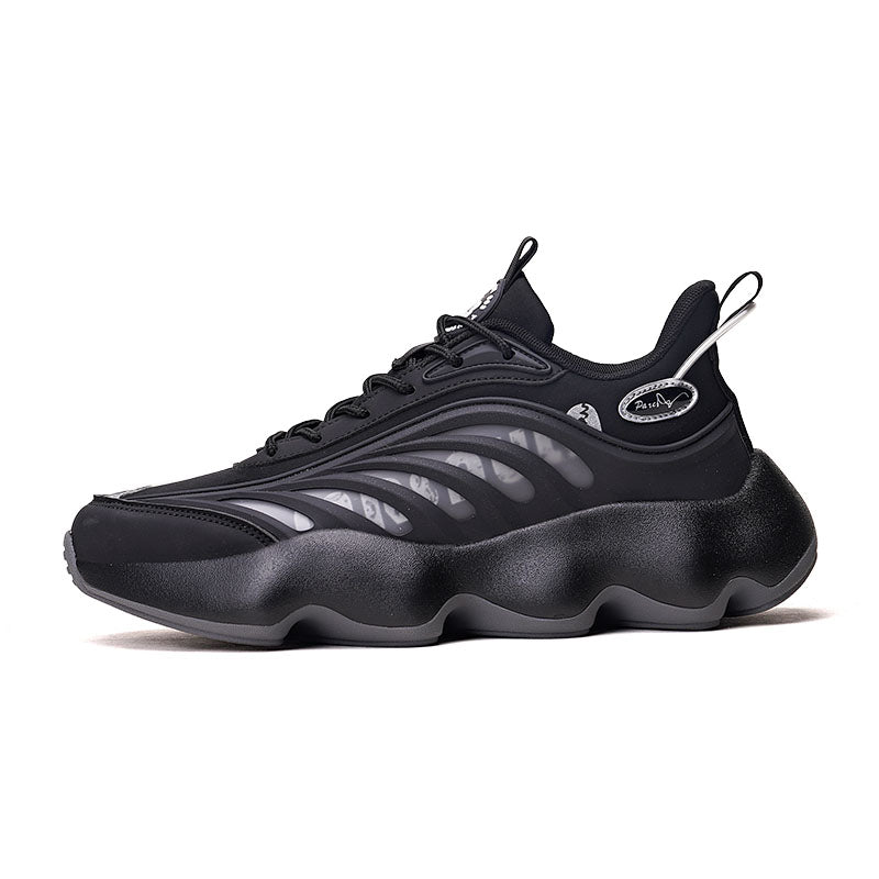 HEBRON 'Ground Zero' X9X Sneakers in Carbon Black