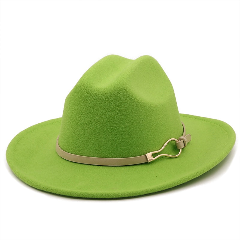 EDMUND Men's Felt Fedora Hat in Green