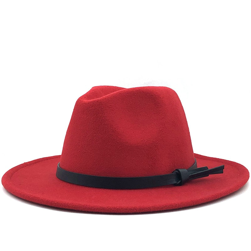 ARTHUR Men's Felt Fedora Hat in Red