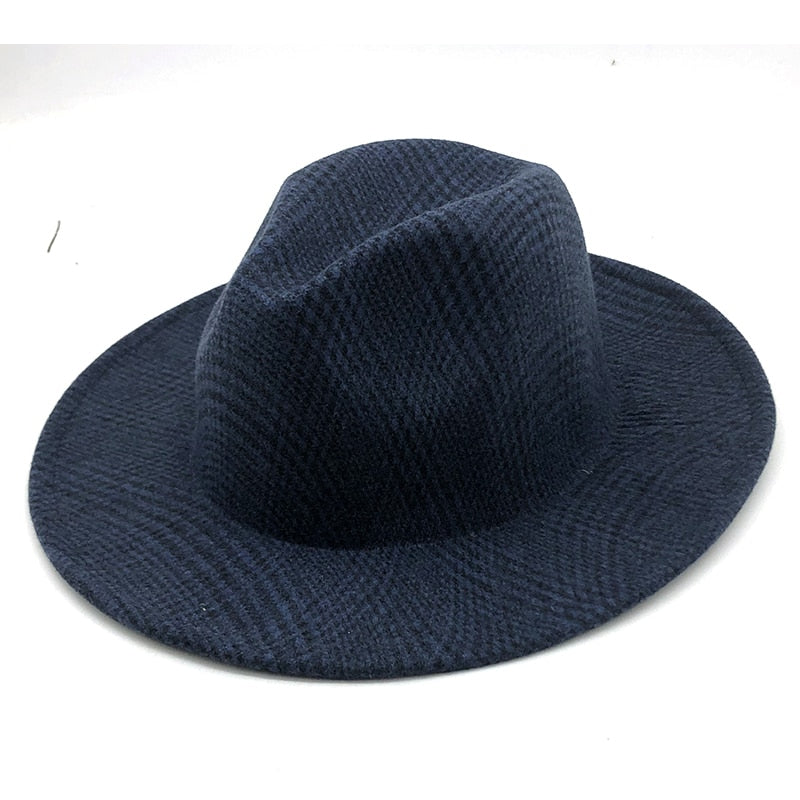 HENRY Men's Felt Fedora Hat in Navy