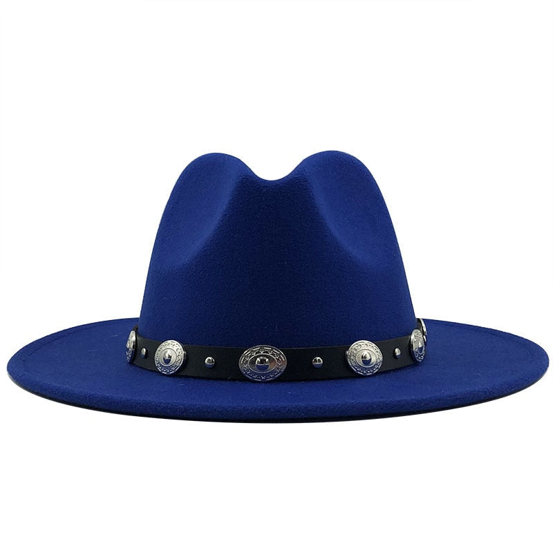 FERDINAND Men's Felt Fedora Hat in Blue