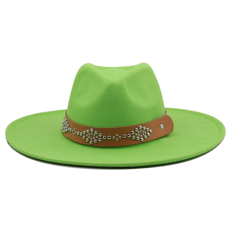 RICHARD Men's Felt Fedora Hat in Light Green