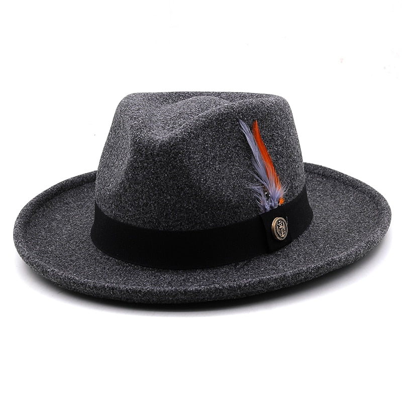 ALFRED Men's Felt Fedora Hat in Grey
