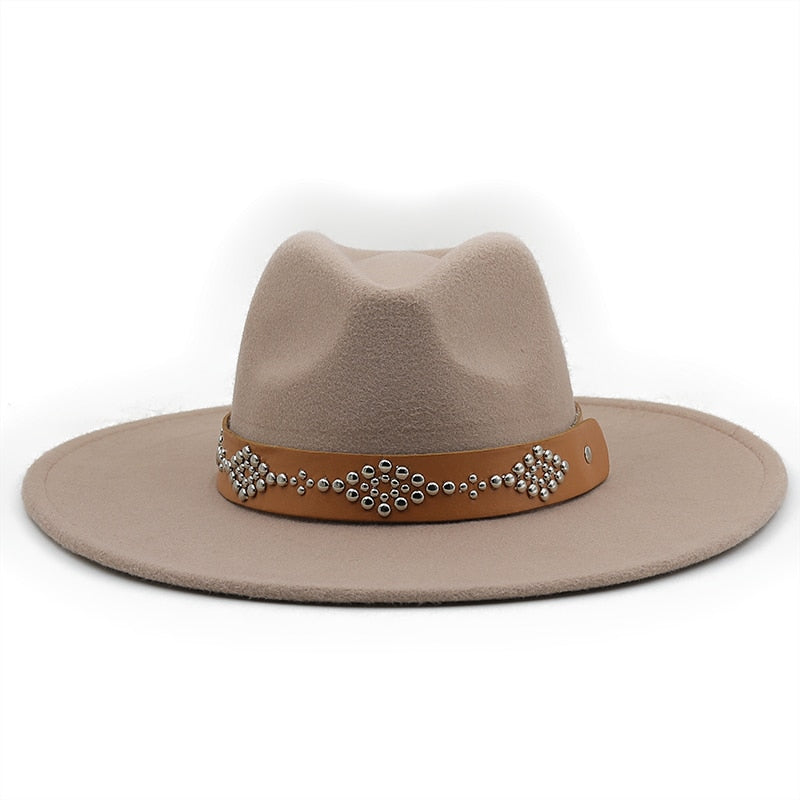 RICHARD Men's Felt Fedora Hat in Light Brown