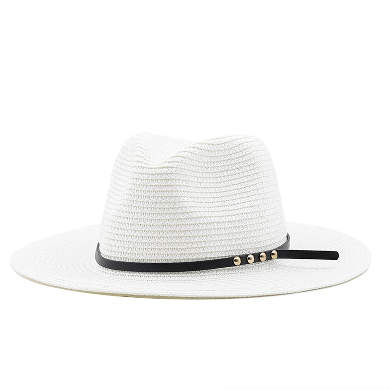 AGAMEMNON Men's Straw Panama Hat in White