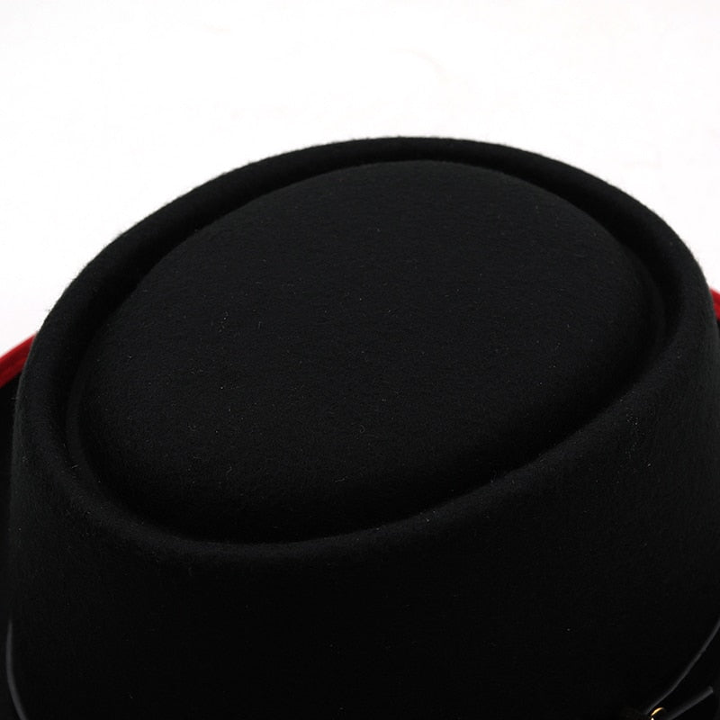 ROBERT Men's Steampunk Pork Pie Hat with Goggles