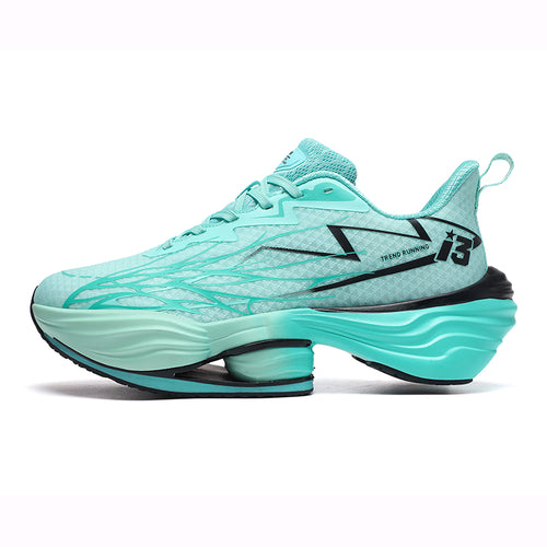 'Oblivion Pulse' X9X Sneakers in Aqua Blue/Black