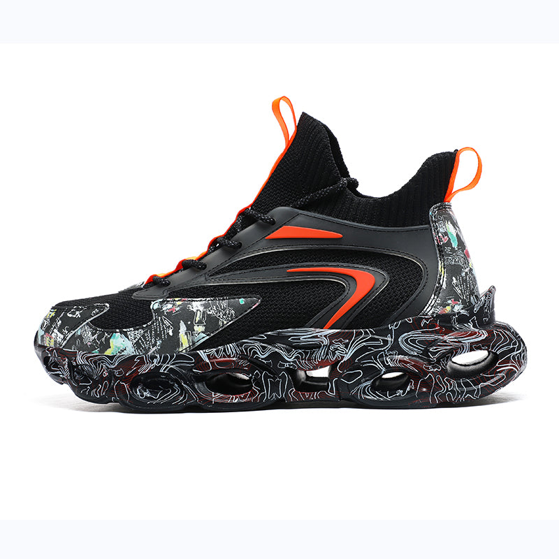 'Glide Xenith' X9X Sneakers in Black/Orange