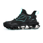 'Zenith Edge' X9X Sneakers in Carbon Black/Ice Blue