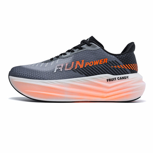 ‘Synth Flare’ X9X Sneakers in Grey/Orange