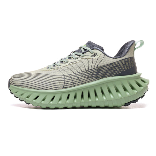 ‘Quantum Wing’ X9X Sneakers in Green/Grey/Beige