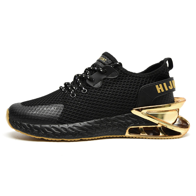 'Sonic Sprint' X9X Sneakers in Carbon Black/Gold