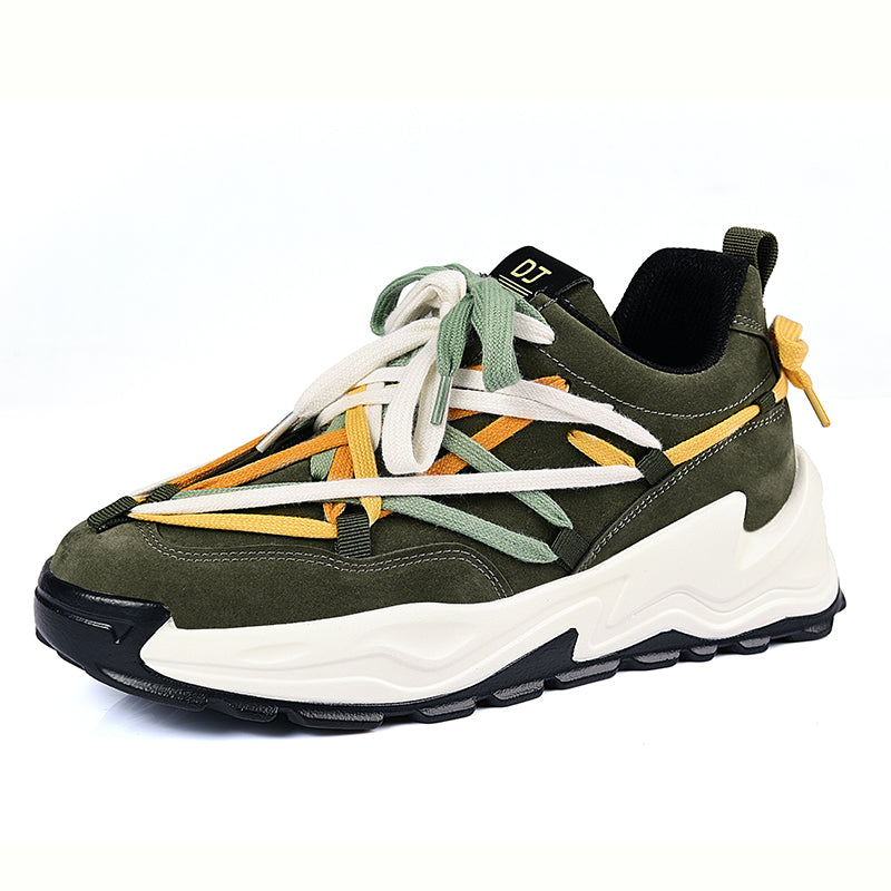 ANARCHY 'Lace Riot' X9X Sneakers in Army Green