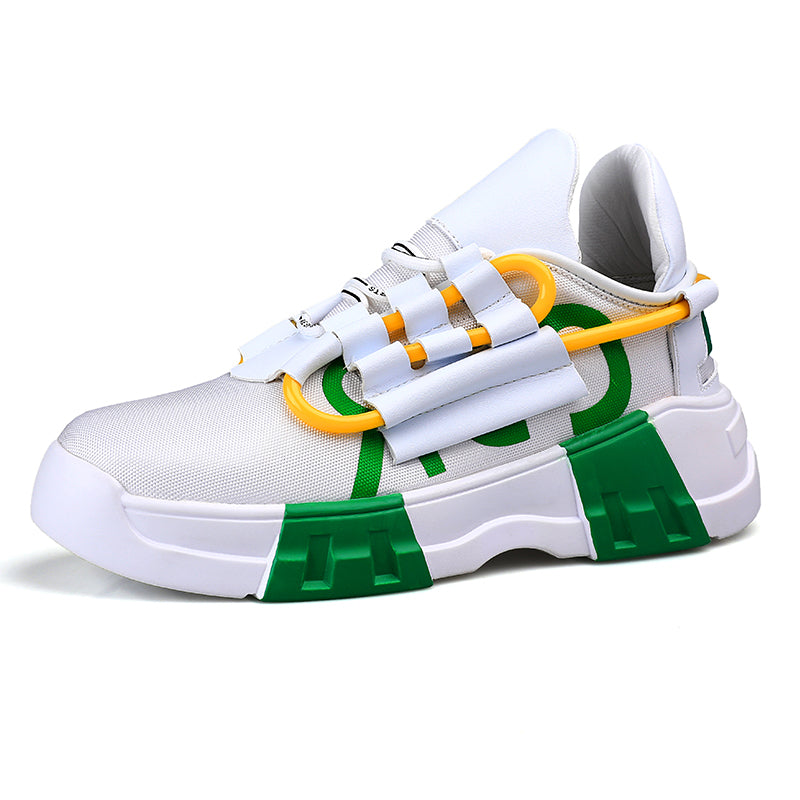 HYPER 'Pipe Down' X9X Sneakers in White/Green