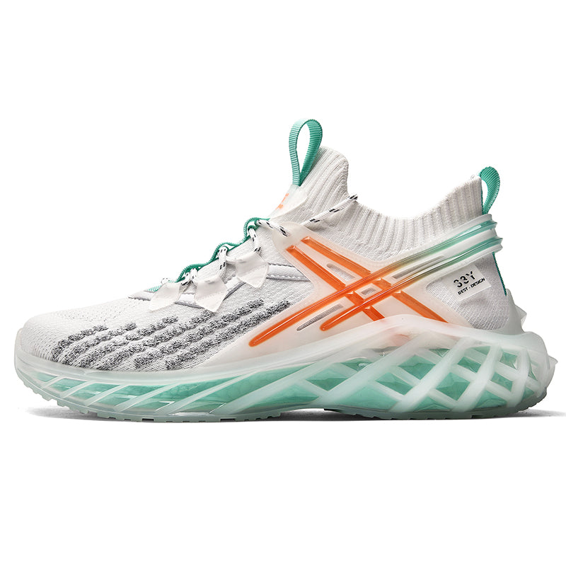 BUZZ 'Mortal Meteor' X9X Sneakers in Ghost White
