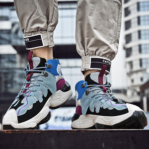 RENEGADE 'War Zone' X9X Sneakers - Off-White/Blue/Grape