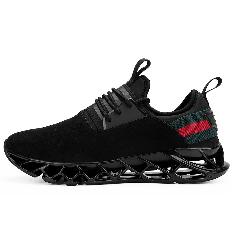 LA SPADA Suede Leather Sneakers in Carbon Black