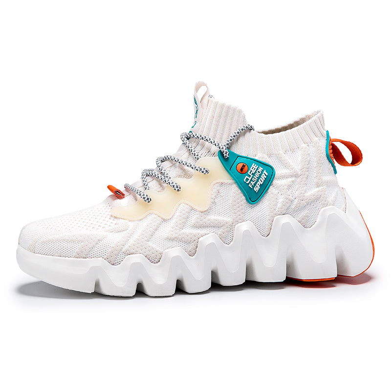 HEBRON 'Wave Reflex' X9X Sneakers in Cosmic Beige