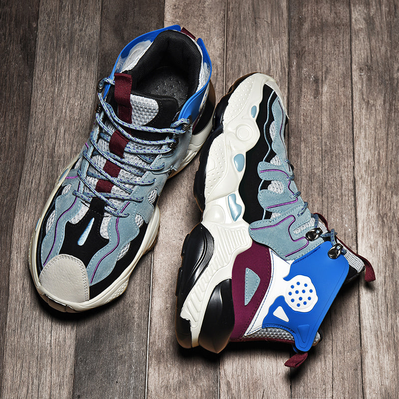 RENEGADE 'War Zone' X9X Sneakers - Off-White/Blue/Grape