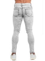3771 Vintage Light Grey Skinny Stretch Jeans