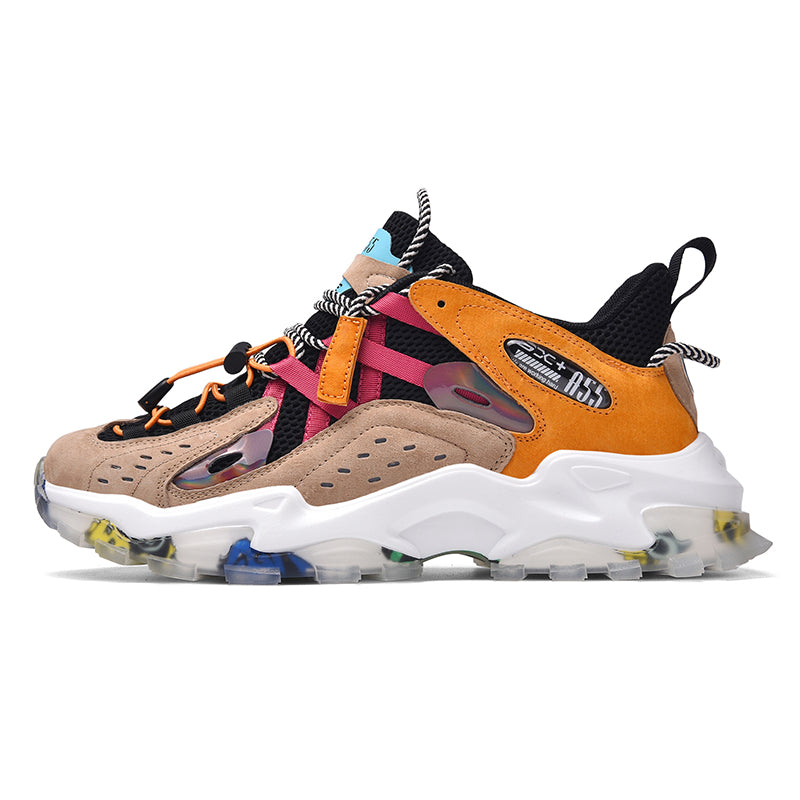 REBEL-X 'Groovy Flare' X9X Sneakers in Sahara Brown