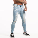 3711 Light Blue Distressed Ripped Skinny Jeans
