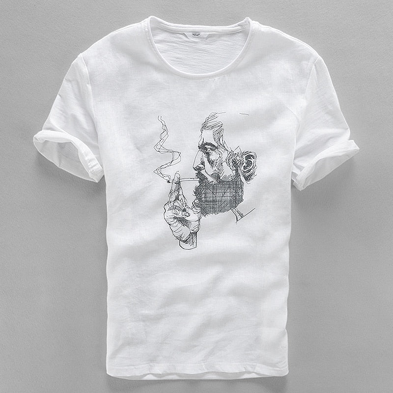 MLB L36 Linen T-Shirt in White