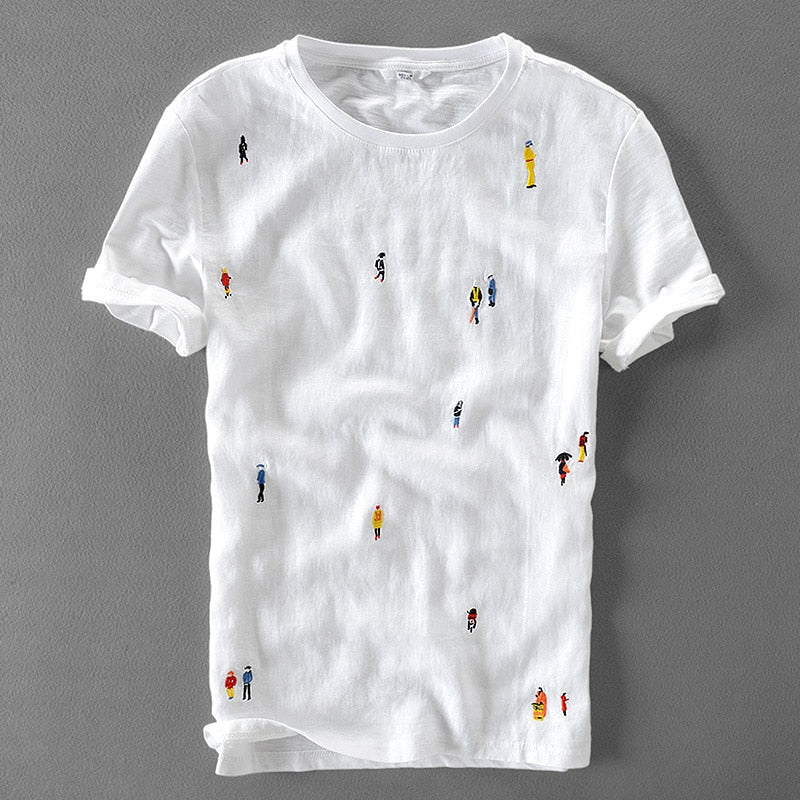 MLB L1 Linen T-Shirt in White