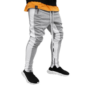 Premium Side Stripe Joggers w/ Ankle Zipper
