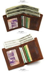 Vintage Crazy Horse Handmade Leather Wallet