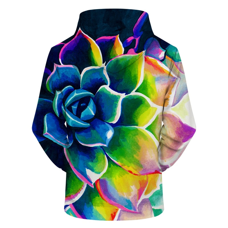 'Full Bloom' 3D Print Hoodie