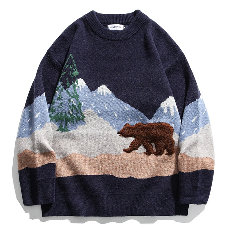Mountain Bear Oversized Sweater