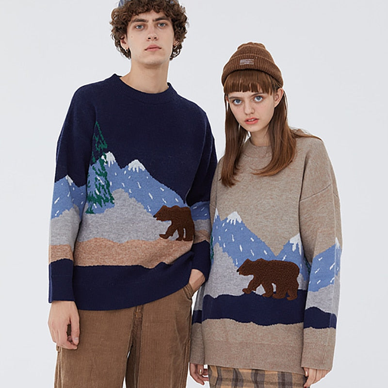 Mountain Bear Oversized Sweater