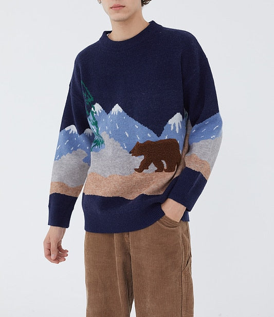 Mountain Bear Oversized Sweater