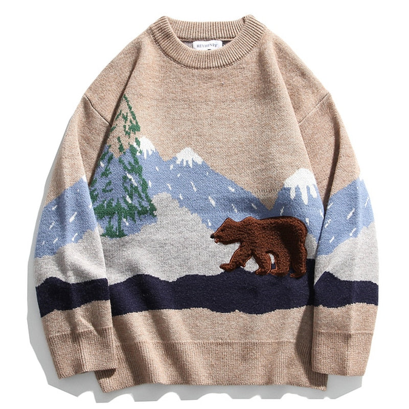 Mountain Bear Oversized Sweater