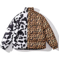 MLB Z509 Puffer Jacket in Snow Leopard Print
