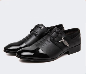Modern Italian Style Leather Derby Shoes
