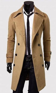 Premium Double Breasted Wool Trench Coat