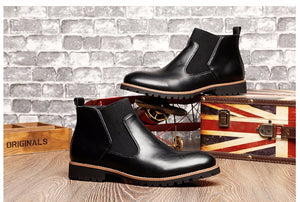 Luxury British Chelsea Leather Boots - 3 Colors