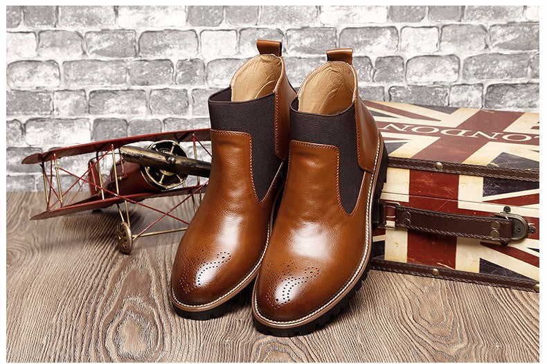 Luxury British Chelsea Leather Boots