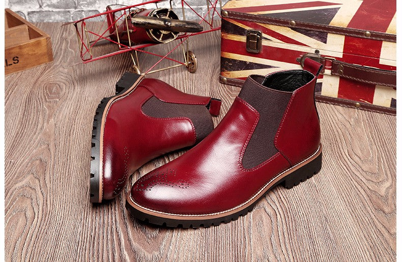 Luxury British Chelsea Leather Boots