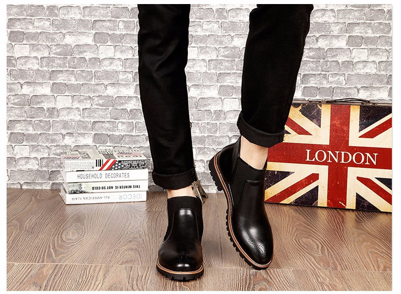 Luxury British Chelsea Leather Boots