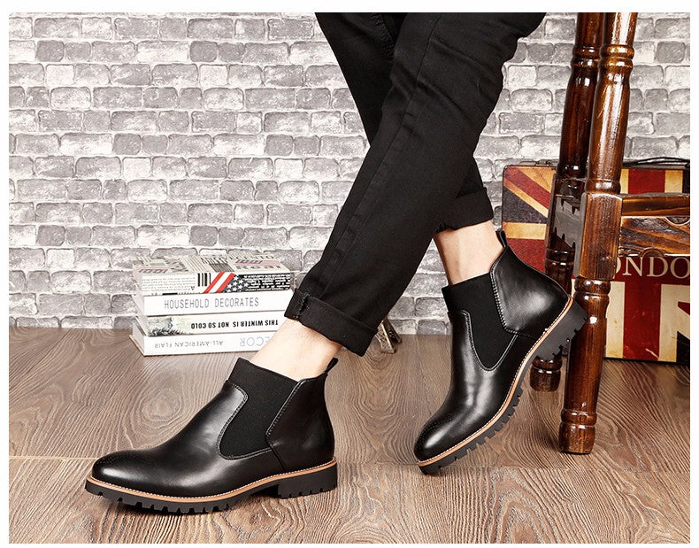 Luxury British Chelsea Leather Boots